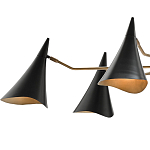 Люстра с 6-ю черными конусообразными плафонами Contrasting Lamps варинант исполнения - 1 | Loft Concept в Липецке