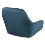 Барный стул со спинкой и подлокотниками на 4-х металлических ножках Douglas Rhombus Синий Велюр варинант исполнения - 3 | Loft Concept в Липецке