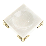 Подставка под шар квадратная из натурального камня Мрамор на ножках Natural Stone Sphere Stands варинант исполнения - 1 | Loft Concept в Липецке