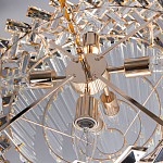 Люстра многоярусная с переплетенными металлическими элементами черного и золотого цвета и прозрачными хрустальными подвесками Empire Chandelier Crystal варинант исполнения - 10 | Loft Concept в Липецке