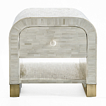 Тумбочка прикроватная с ящиком Tofino White Bone Inlay  Bedside Cabinet   варинант исполнения - 1 | Loft Concept в Липецке