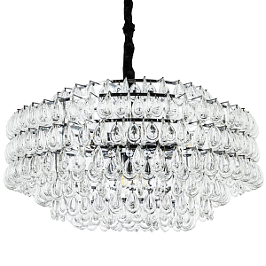 Люстра с хрустальными подвесками в виде капель Antoine Crystal Drops Chrome Chandelier 16
