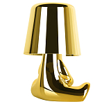 Настольная лампа фигурная золотого цвета с гладким абажуром Высота 16 см Sophia варинант исполнения - 4 | Loft Concept в Липецке
