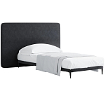 Кровать с большим мягким изголовьем Unity Grey Bed варинант исполнения - 7 | Loft Concept в Липецке