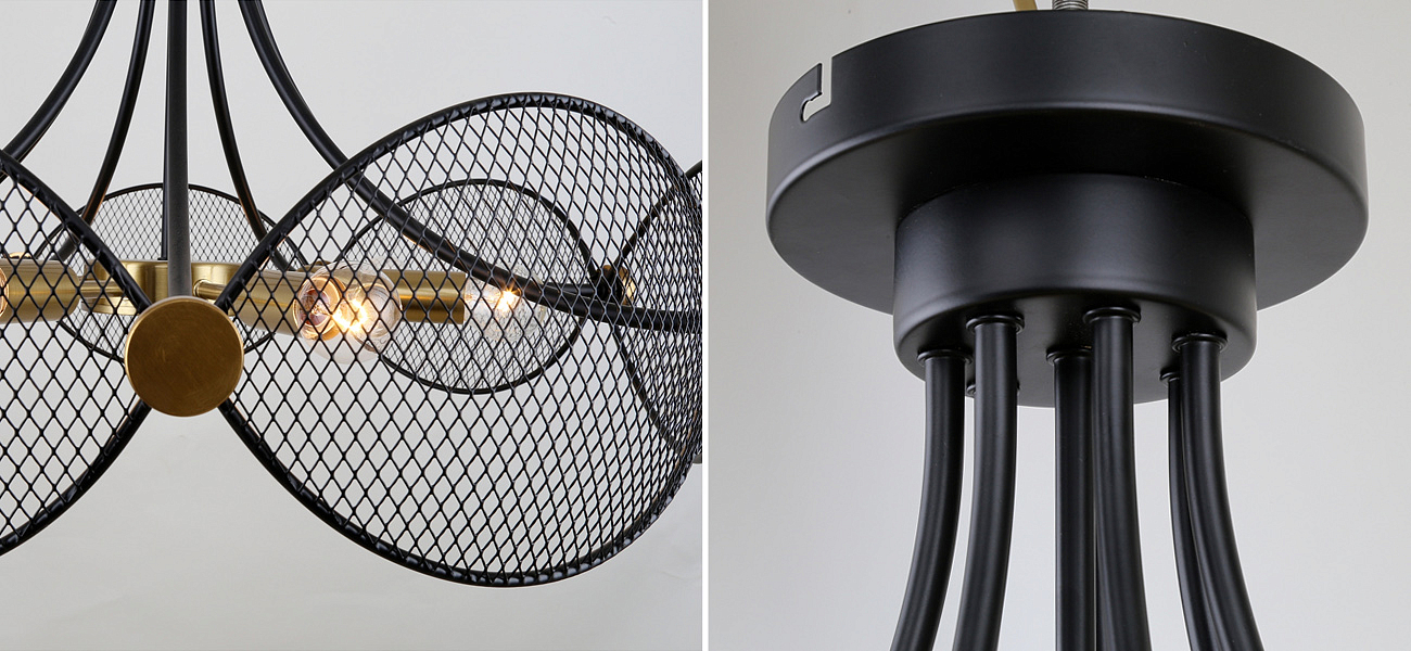Черная люстра с латунными вставками Mosquitoes Caster Черная люстра с латунными вставками Mosquitoes Caster - Loft-Concept в Липецке