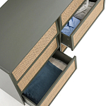 Комод с 6-ю ящиками из плетеного ротанга Remi Green Wicker Furniture варинант исполнения - 3 | Loft Concept в Липецке