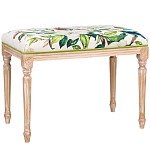 Банкетка из натурального бука золотистая с изображением птиц и цветов Blooming Bird варинант исполнения - 1 | Loft Concept в Липецке