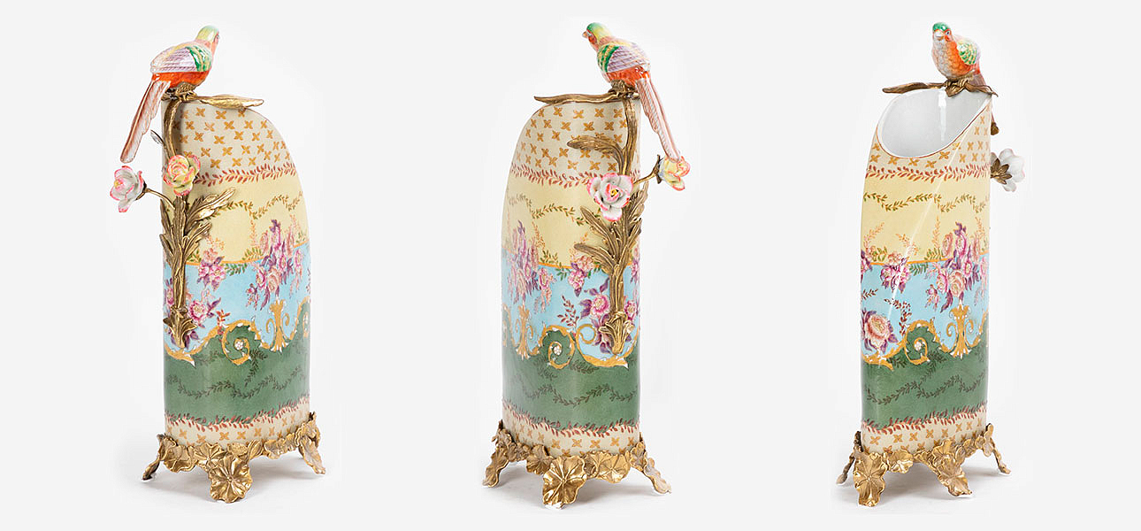 Ваза фарфоровая с фигуркой птички Print Ваза фарфоровая с фигуркой птички Print - Loft-Concept в Липецке