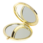 Зеркало карманное складное круглое из натурального камня Лазурит в подарочной упаковке Gold Stone Mirrors варинант исполнения - 3 | Loft Concept в Липецке