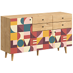 Буфет с принтом на дверцах Elise Cupboard варинант исполнения - 10 | Loft Concept в Липецке