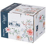 Кружка фарфоровая синяя с цветочным принтом 470 мл Flower Porcelain Collection варинант исполнения - 2 | Loft Concept в Липецке