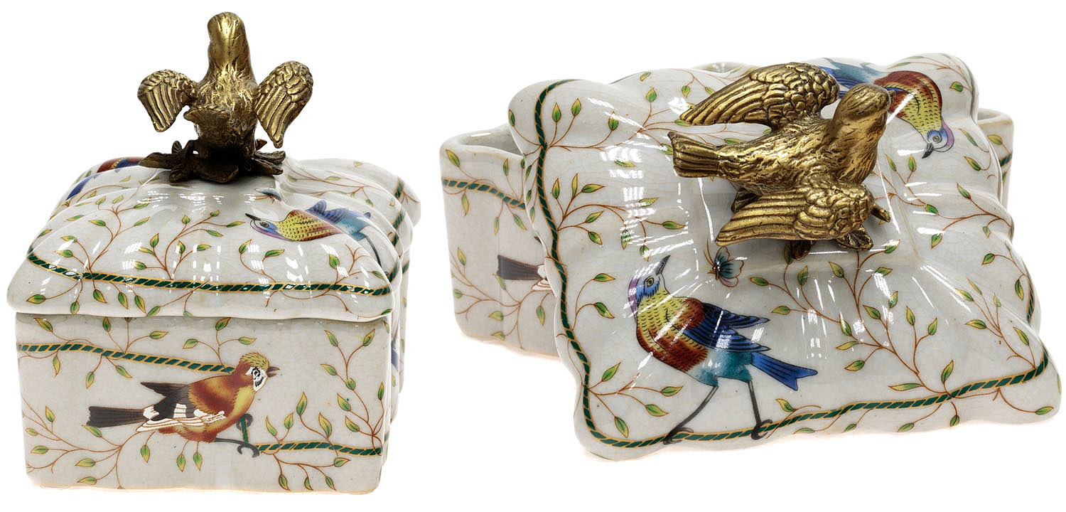 Шкатулка Bronze and Color Birds Box Square Шкатулка Bronze and Color Birds Box Square - Loft-Concept в Липецке