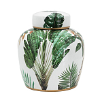 Ваза с крышкой фарфоровая с ручной росписью Leopard Collection  варинант исполнения - 1 | Loft Concept в Липецке