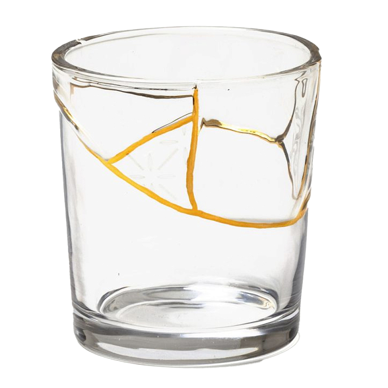 Стакан Seletti Kintsugi Прозрачное Стекло Золотой Стакан Seletti Kintsugi Прозрачное Стекло Золотой в Липецке | Loft Concept