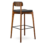 Барный стул из массива ясеня с обивкой из рогожки Elegant Ash варинант исполнения - 4 | Loft Concept в Липецке