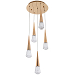 Люстра капли Acrylic Droplet Five Gold Chandelier варинант исполнения - 1 | Loft Concept в Липецке