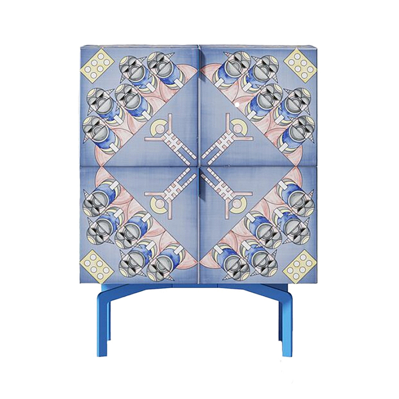 Тумба Short Ufo Blue Синий Бежевый Тумба Short Ufo Blue Синий Бежевый в Липецке | Loft Concept