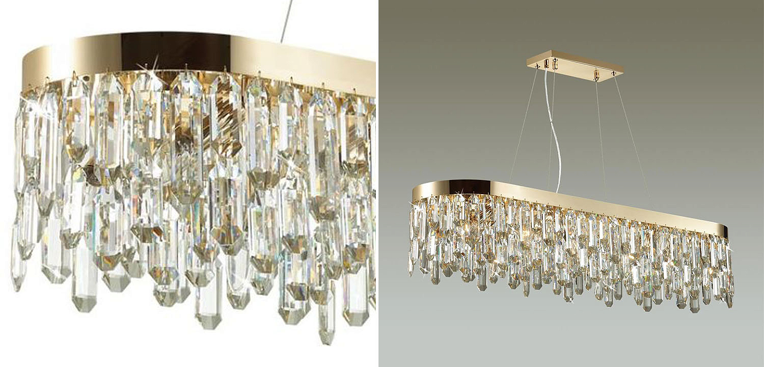 Люстра Crystal Polyhedrons Linear Gold Люстра Crystal Polyhedrons Linear Gold - Loft-Concept в Липецке