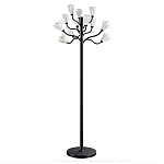 Торшер с плафонами из белых фарфоровых цветов на изогнутых ветвях Floralis варинант исполнения - 1 | Loft Concept в Липецке