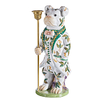 Подсвечник в виде собачки из фарфора с бронзовыми элементами Eden Garden варинант исполнения - 2 | Loft Concept в Липецке