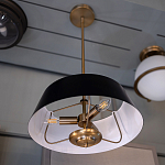 Подвесной светильник с конусовидным металлическим абажуром черного цвета Kichler варинант исполнения - 9 | Loft Concept в Липецке