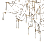 Потолочный светильник с тонким металлическим каркасом цвета хром Quasar варинант исполнения - 3 | Loft Concept в Липецке