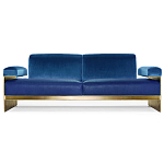 Эксклюзивный Диван в стиле Арт-деко Phoenix с элегантными латунными элементами  варинант исполнения - 4 | Loft Concept в Липецке