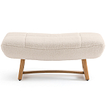 Оттоманка с обивкой букле Lino White Boucle Ottoman варинант исполнения - 2 | Loft Concept в Липецке