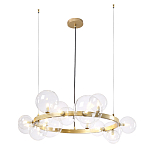 Люстра круглая подвесная с 15-ю прозрачными шарообразными плафонами из стекла Iona chandelier варинант исполнения - 2 | Loft Concept в Липецке