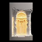 Встраиваемый в стену гипсовый светильник под покраску с колоннами и арками в античном стиле Antiquity Athena варинант исполнения - 9 | Loft Concept в Липецке