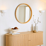 Зеркало круглое в раме из ротанга Wickerwork варинант исполнения - 4 | Loft Concept в Липецке