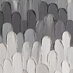 Панно декоративное с ручной росписью Gray Strokes варинант исполнения - 2 | Loft Concept в Липецке