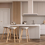 Барный стул на ножках из натурального дерева Boras White варинант исполнения - 8 | Loft Concept в Липецке