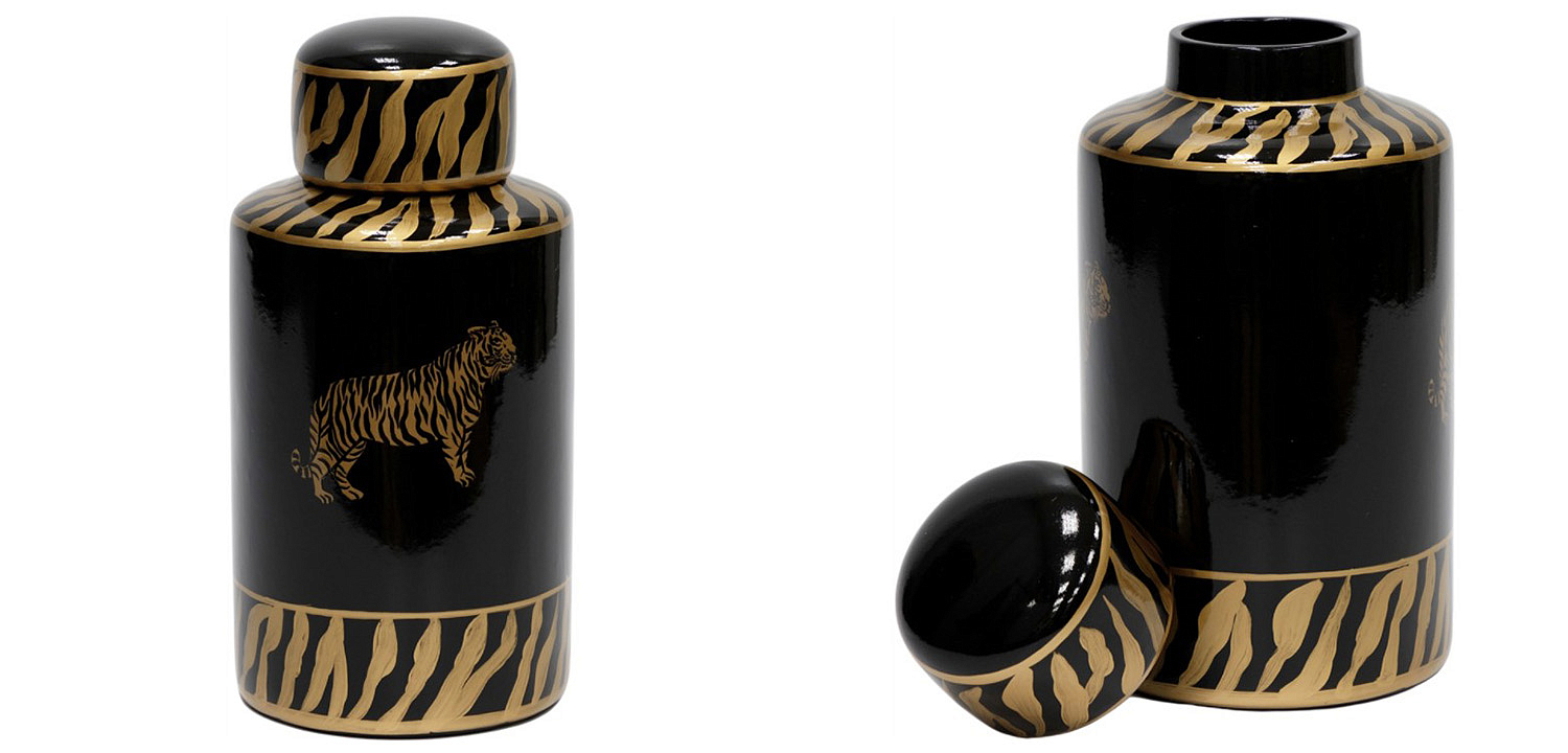 Ваза Tiger Vase black and gold Ваза Tiger Vase black and gold - Loft-Concept в Липецке