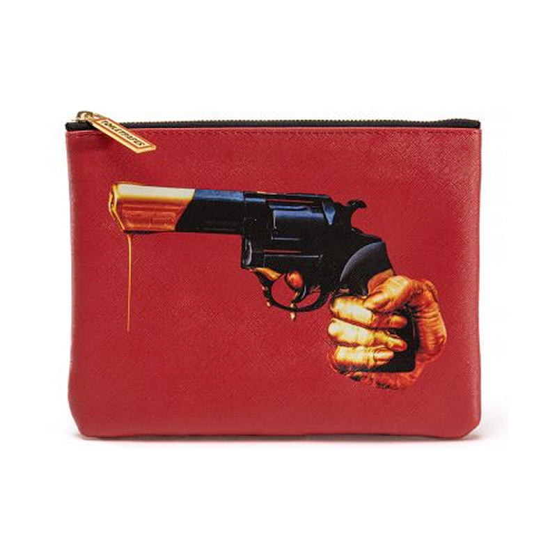 Косметичка Seletti Revolver Черный Красный Бежевый Косметичка Seletti Revolver Черный Красный Бежевый в Липецке | Loft Concept