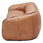 Трехместный диван с кожаной обивкой коричневый Coste Leather Sofa варинант исполнения - 4 | Loft Concept в Липецке