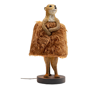 Настольная лампа Цурикат плафон из меха