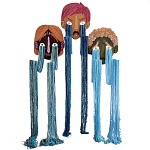 Вязаный Арт-Объект на стену из трех элементов Triptych варинант исполнения - 3 | Loft Concept в Липецке