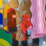 Настольное дизайнерское зеркало Poltronova Vanitas Nero Marquina Mirror and Photo Holder варинант исполнения - 6 | Loft Concept в Липецке