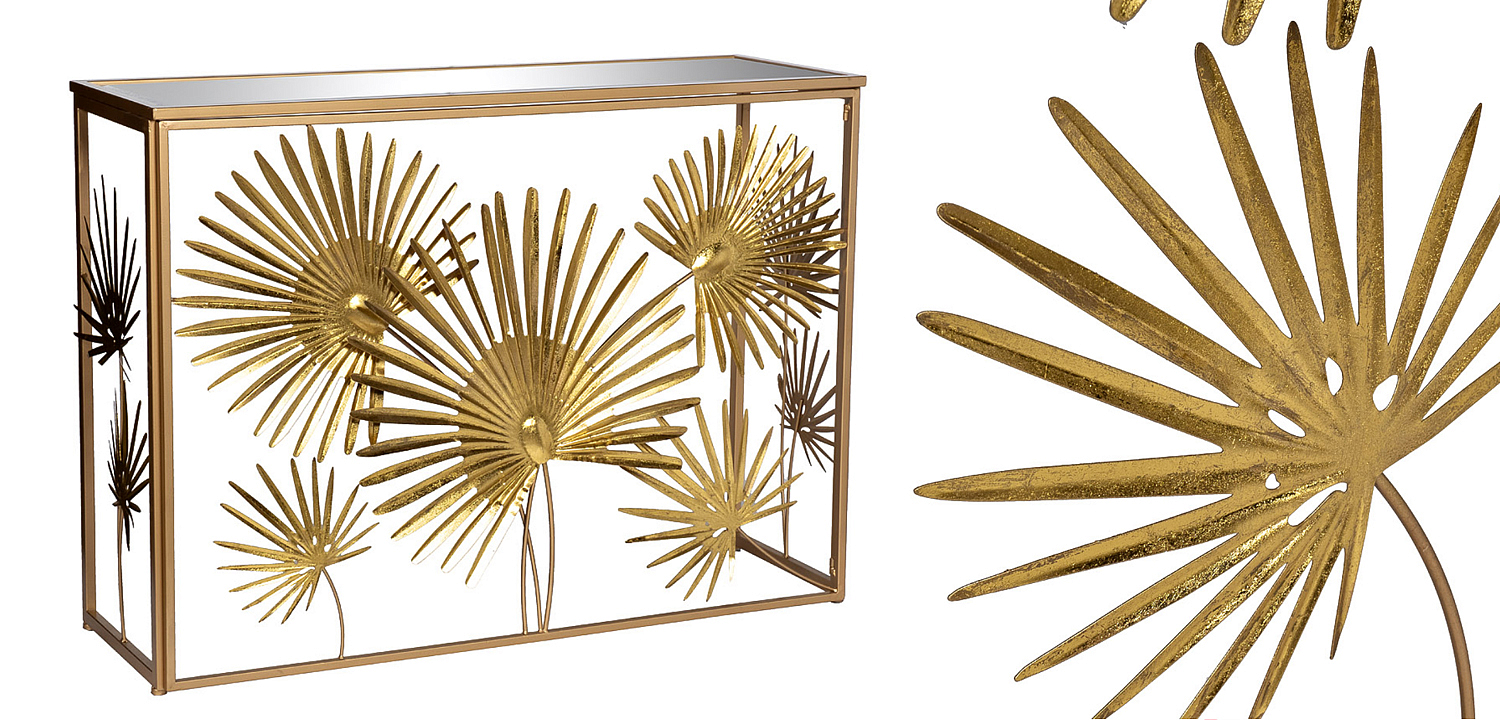 Консоль Golden Palm Leaves Консоль Golden Palm Leaves - Loft-Concept в Липецке