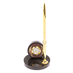 Часы настольные с ручкой из натурального камня Stone Clock варинант исполнения - 6 | Loft Concept в Липецке