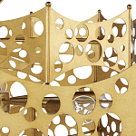 Люстра фигурная золотого цвета Corrugated Panels варинант исполнения - 3 | Loft Concept в Липецке