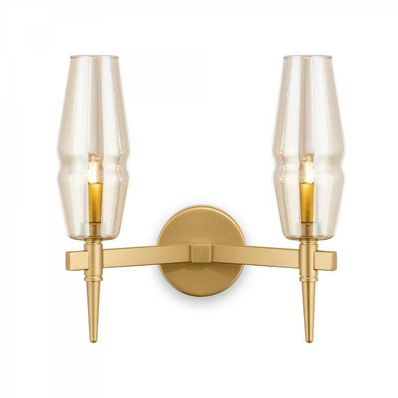 Бра Polani Sconces Double Золотой Янтарь (Amber) Бра Polani Sconces Double Золотой Янтарь (Amber) в Липецке | Loft Concept