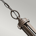 Люстра с белыми тканевыми абажурами в прозрачных стеклянных цилиндрах Kichler варинант исполнения - 19 | Loft Concept в Липецке