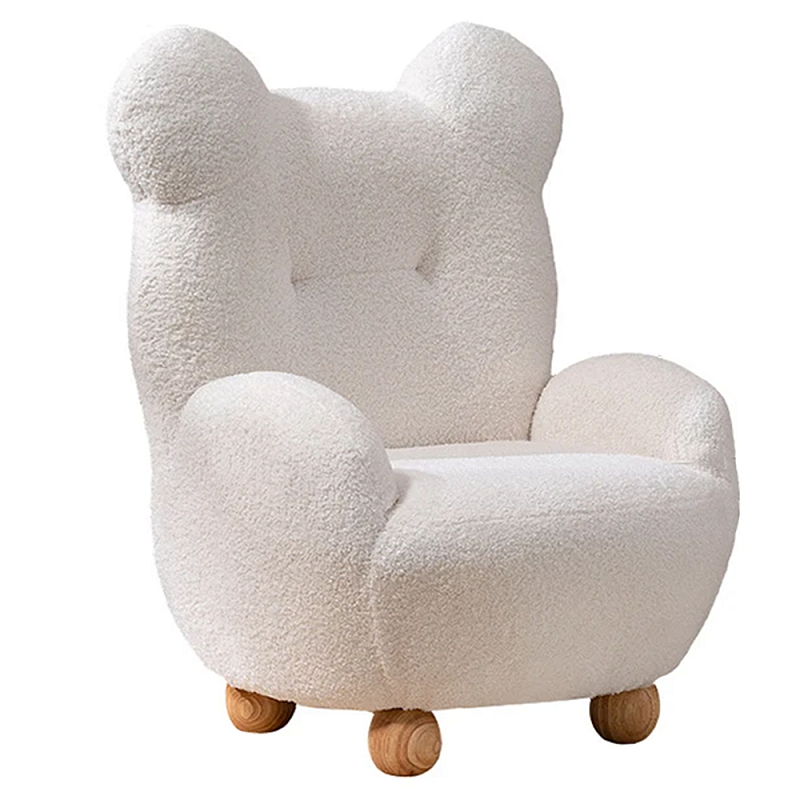 Кресло мягкое для детской Мишка Velvet Armchair Bear Белый Древесина Кресло мягкое для детской Мишка Velvet Armchair Bear Белый Древесина в Липецке | Loft Concept