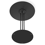 Стол журнальный с круглой бело-голубой столешницей из стекла White and Blue Marble варинант исполнения - 5 | Loft Concept в Липецке