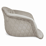 Барный стул со спинкой и мягкой обивкой с ромбами на 4-х деревянных ножках Бежевый Велюр Ava Charm варинант исполнения - 3 | Loft Concept в Липецке