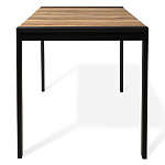 Стол обеденный раздвижной с прямоугольной столешницей на четырех черных ножках Blair варинант исполнения - 4 | Loft Concept в Липецке