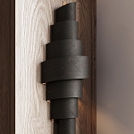 Бра в форме спирали черное с золотой внутренней отделкой Warm Glow варинант исполнения - 3 | Loft Concept в Липецке