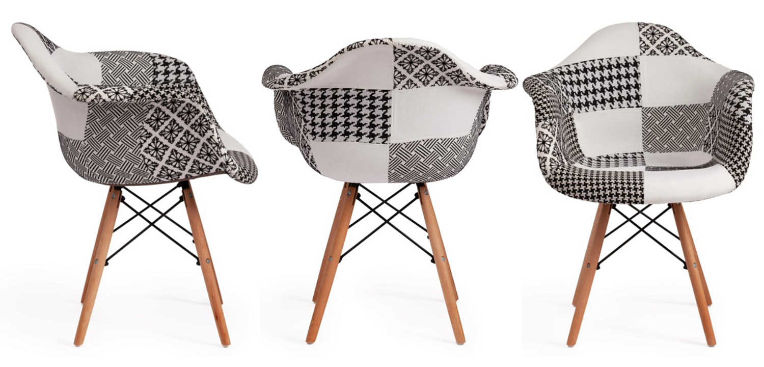 Стул DAW black&white patchwork Стул DAW black&white patchwork - Loft-Concept в Липецке
